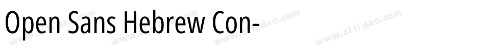Open Sans Hebrew Con字体转换